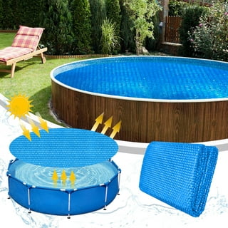 16mil Swimming Pool Solar Covers for Above Ground Pools/Inground Pools,  Blue Heat Insulation Bubble Cover Film with Grommets