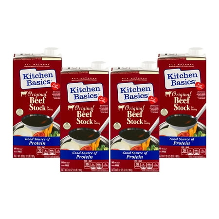 (3 Pack) Kitchen Basics All Natural Original Beef Stock, 32 fl