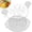 White, variant on Vruelia Chicken Shredder Ergonomic Handle Meat Grinder Non-Slip Shredding Tool Twist Shredding Tool with Brush Shredding Tool Twist Clear Lid Shredding Tool Twist Dishwasher Safe White