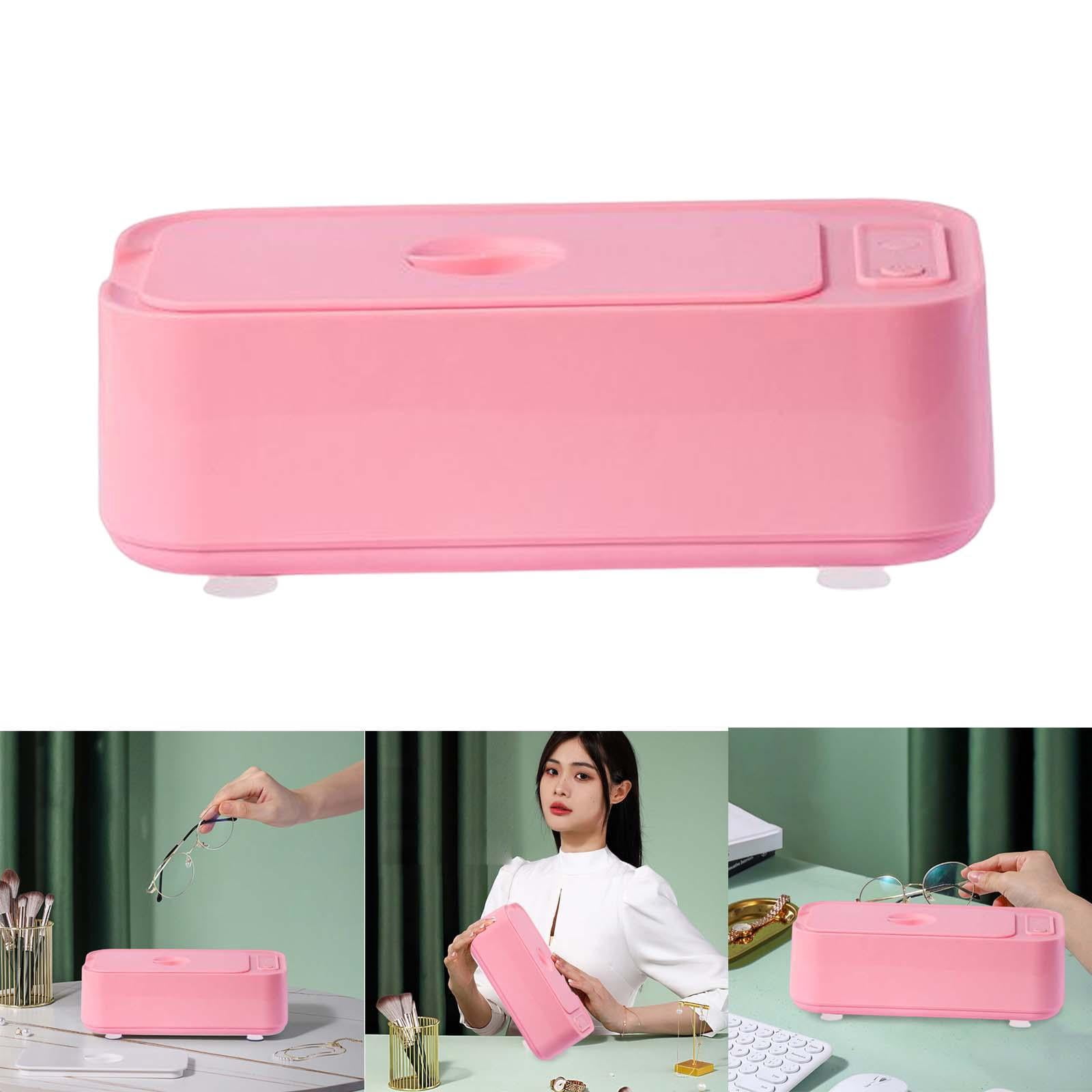 Cleaner Low Noise Household 400ml for Jewelry Earrings Dentures Pink