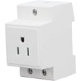thumbnail image 1 of DIN Rail Socket, DIN Rail Mount Modular Power Socket Single AC Outlet, Built in Protective Outlet for Distribution Panel (US AC110?250V 15A), 1 of 8