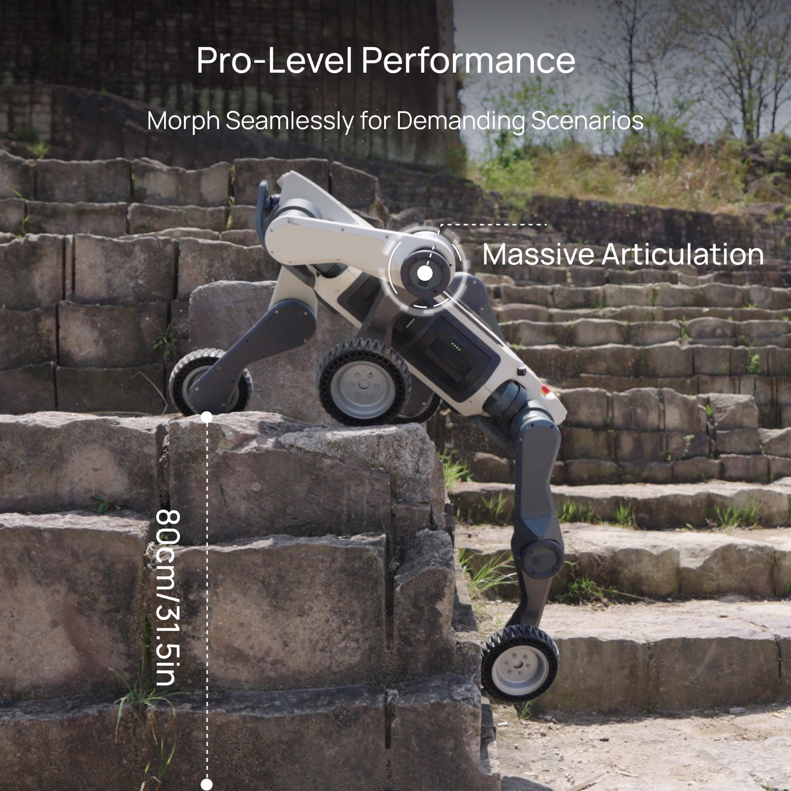 DEEP Robotics LYNX M20 Pro Robotic Quadruped – Supports Secondary Development, Industrial Robot Dog | Fit for Research, Education, Power Inspection, Emergency Rescue & Logistics