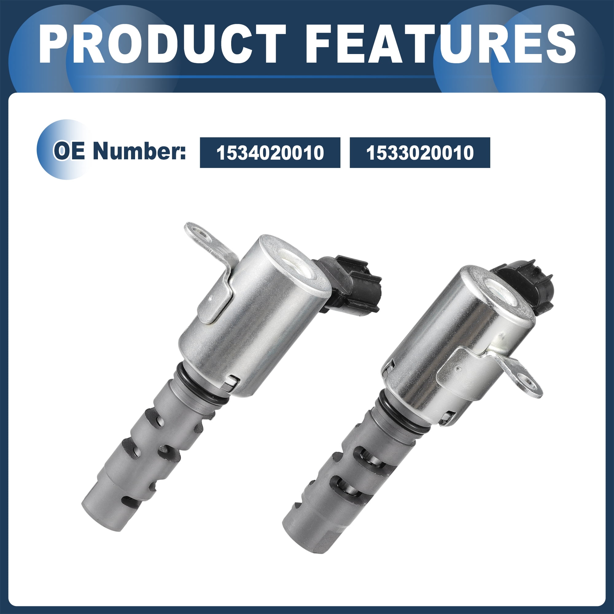 Unique Bargains Engine Variable Valve Timing VVT Solenoid, No.1534020010 for LEXUS ES300 1999-2003 Silver Tone, 2 Pcs