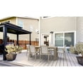 thumbnail image 5 of Luxury Commercial Living 35.5" Taupe Brown Resin Sling Outdoor Dining Arm Chair, 5 of 8