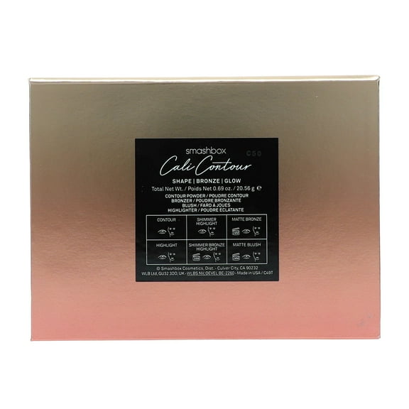 Smashbox Cali Contour Blush Highlighter & Bronzer Face Palette - 0.69 oz
