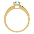 thumbnail image 4 of 1 ct Radiant Cut Natural Swiss Blue Topaz Solitaire 18K Yellow Gold Womens Engagement Ring, 4 of 5