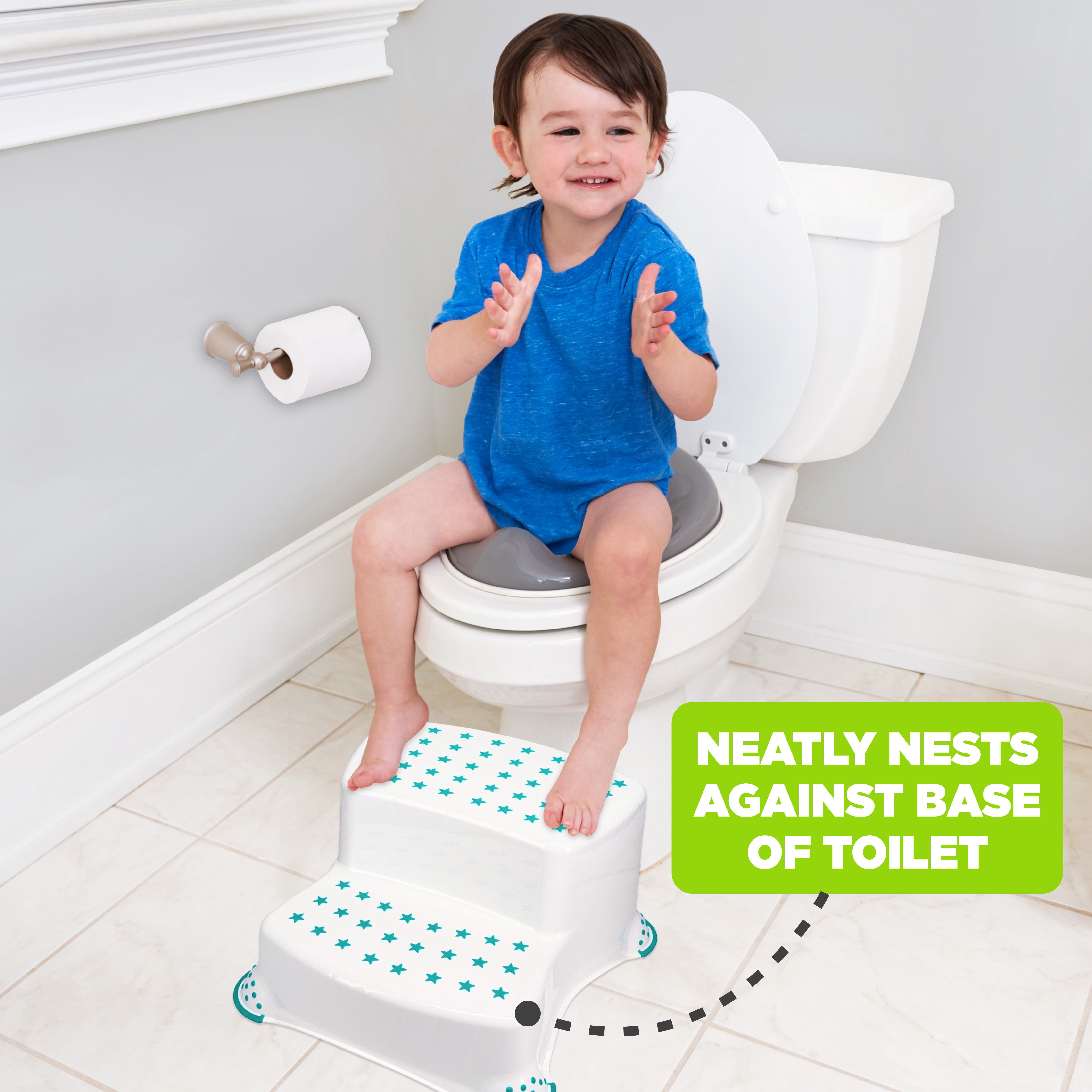 Parent's Choice 2-Tier Step Stool, Turquoise