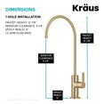 thumbnail image 5 of KRAUS Oletto Single Handle Drinking Water Filter Faucet for Reverse Osmosis or Water Filtration System in Brushed Bronze, 5 of 11