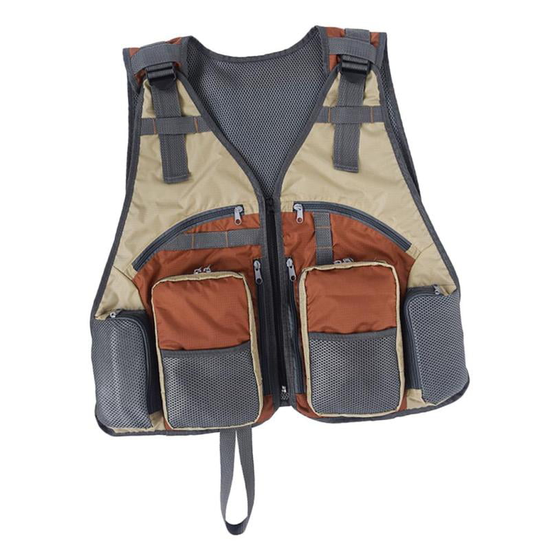 Multi-pocket Mesh Fly Fishing Quick Dry Outdoor Vest Waistcoat Adjustable 