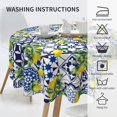 thumbnail image 6 of Lemon Boho Mexican Tiles Round Tablecloth 60 Inch, Decorative Holiday Home Party Table Cloth for Kitchen Dining Picnic Table Cover, 6 of 6