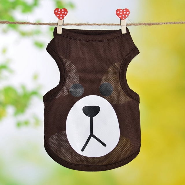 Ropa para mascotas Ropa de verano para perros con dibujos animados Chaleco Ropa de verano Ropa para perros de peluche Primavera y verano Chaleco para perros pequeños