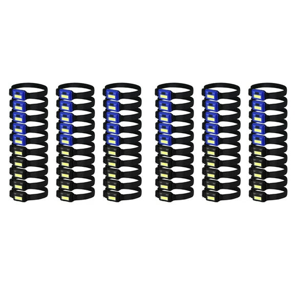 60 Pcs Led Headlight Flashlight for Adults Kids Outdoor Flashlight Headlights with Adjustable Headband Waterproof