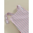thumbnail image 6 of Suealasg Infant Baby Boys Girls Summer Romper 3M 6M 9M 12M 18M 24M Toddler Stripe Print Sleeveless Square Neck Button Jumpsuit Overalls Outfits, 6 of 9