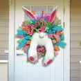 thumbnail image 5 of Holloyiver Easter Wreaths for Front Door, Easter Bunny Door Wreaths Decorations, Outside Home Egg Easter Reef Decor, Happy Easter Spring Garland Farmhouse Flower Floral Rabbit, 5 of 7