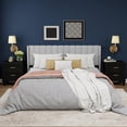 thumbnail image 5 of WJORATA Upholstered Platform King Size Bed Frame with Headboard Wooden Slats Support,Light Grey, 5 of 6