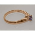 thumbnail image 5 of LBG British Made 14k Rose Gold Natural Amethyst Womens Engagement Ring - 33 size options - Size 10, 5 of 7