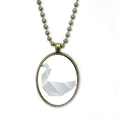 thumbnail image 1 of Geometric Abstract Goose patron de origami Collar Colgante de cadena vintage Colección de joyas colgantes Unbranded M, 1 of 3