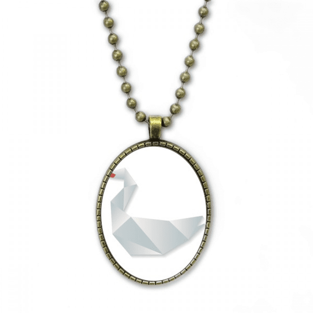 Geometric Abstract Goose patron de origami Collar Colgante de cadena vintage Colección de joyas colgantes Unbranded M