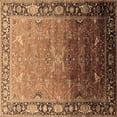 thumbnail image 1 of Ahgly Company Indoor Square Oriental Brown Industrial Area Rugs, 7' Square, 1 of 4