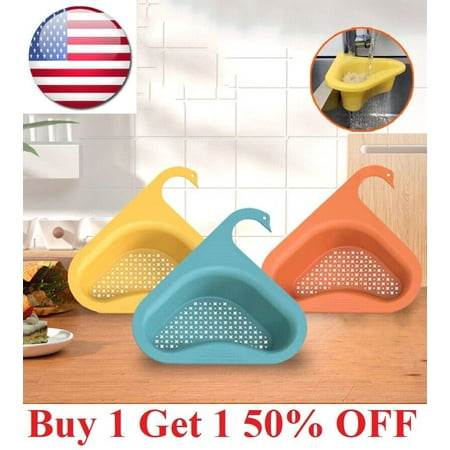 

Kitchen Sink Rack Strainer Basket Filter Swan-Shaped Drain fruit drainer storage