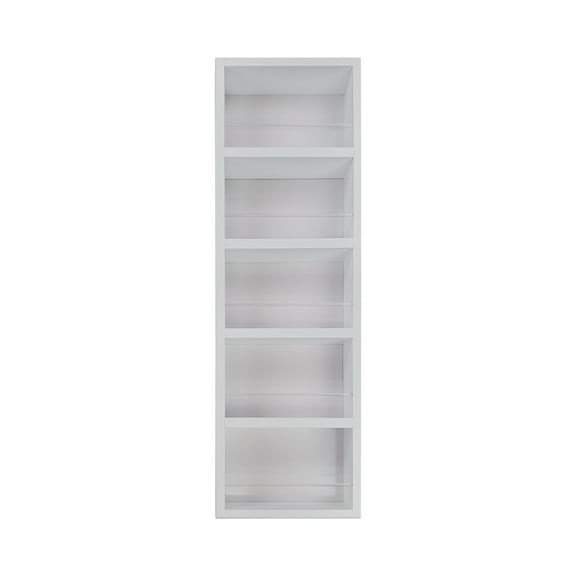 Minos White Enamel On the Wall Spice Rack 35"h x 11"w x 2.5"d