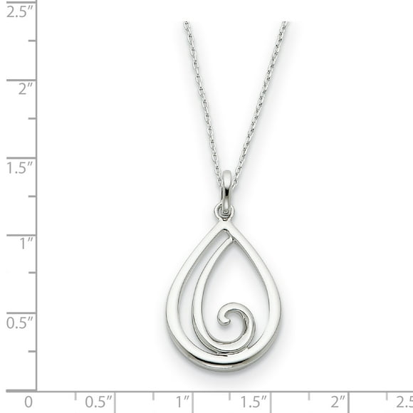 Sterling Silver Me Rappeler Toujours 18in Collier 18 Pouces