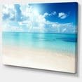 thumbnail image 1 of Designart - Sable de la Plage dans la Mer Bleue des Caraïbes - Toile de Paysage Marin Moderne, 1 of 2