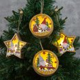 thumbnail image 5 of 4 piezas de madera de Navidad colgante de madera luz decoración árbol de Navidad colgante lámpara de madera lámpara de Navidad de madera JAMW Sencillez, 5 of 5