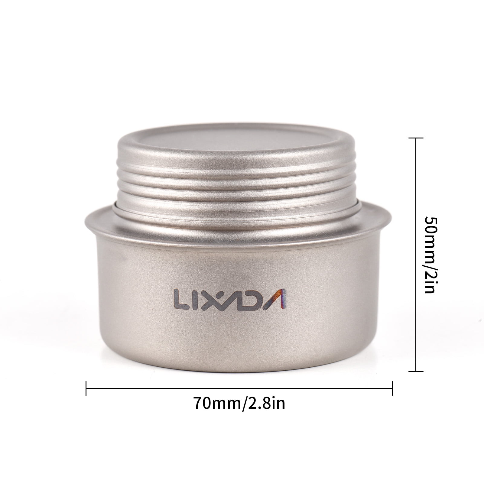 LAZIOEGR Portable Mini Titanium Backpacking Stove Lightweight Alcohol Burner Efficient Camp Cookware for Outdoor Camping Hiking