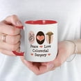 thumbnail image 3 of CafePress - Peace Love Colorectal Surgery Mug - 11 oz Ceramic Mug - Novelty Coffee Tea Cup, 3 of 3