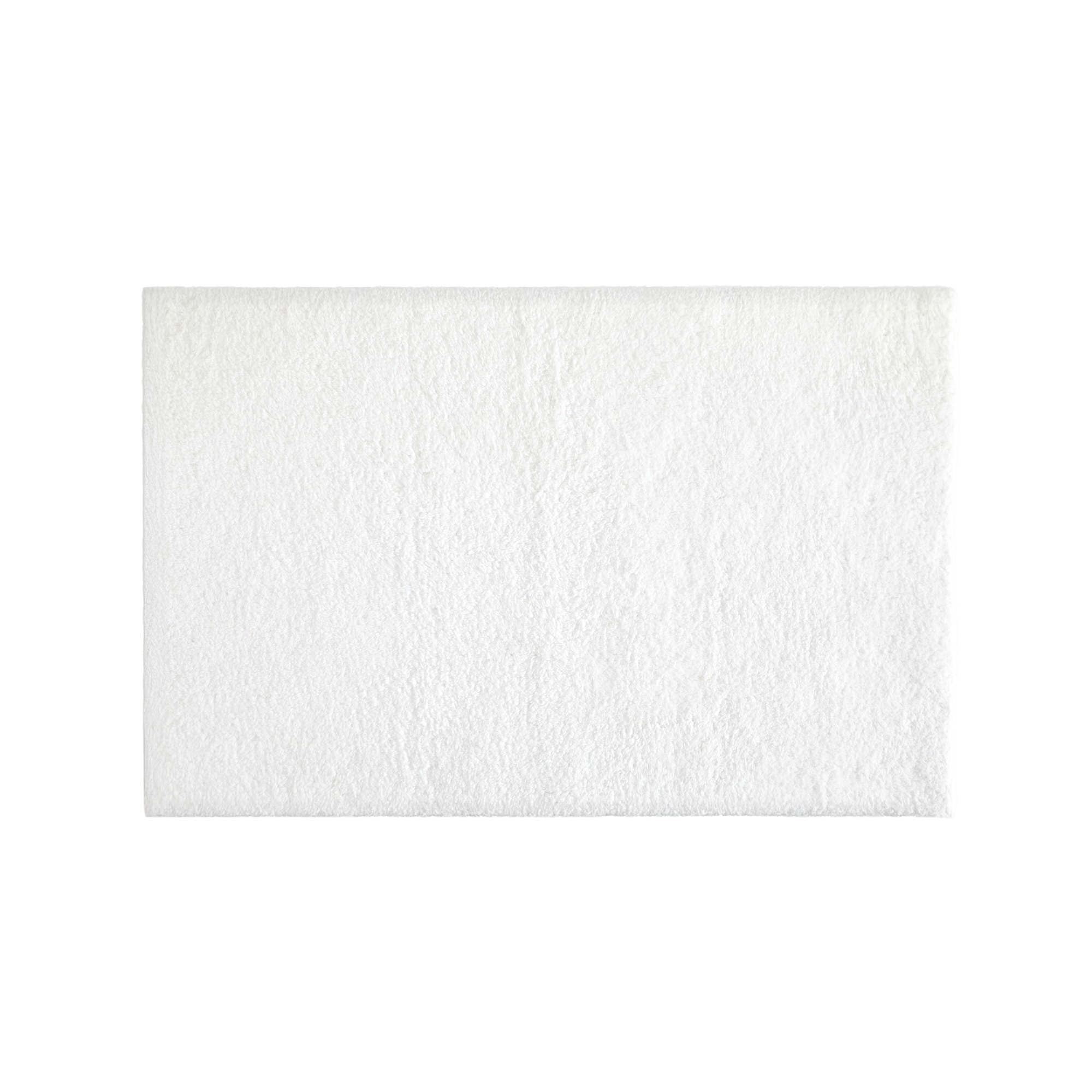 Noble Linens Reversible Cotton Bath Mat, 34 in x 21 in, White