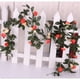 thumbnail image 2 of 2 piezas de flores artificiales colgantes de camelia de seda naranja, 2 of 9
