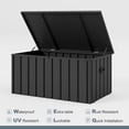 thumbnail image 4 of PURPLE LEAF Outdoor Deck Box 100 Gallon Waterproof Lockable Storage Box Container with Lid Deck Organization for Patio Cushions Side Table Pool Accessories Garden Tools, Gray, 4 of 8