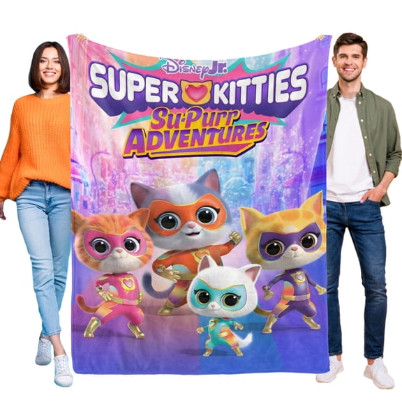 Superkitties Super Kitties-Pilling Flannel Blanket Soft Lightweight Plush Fuzzy Cozy Luxury Blanket for Home and Kitchen Use – Perfect for Kids and Adults 40"*60"(100cm*150cm)