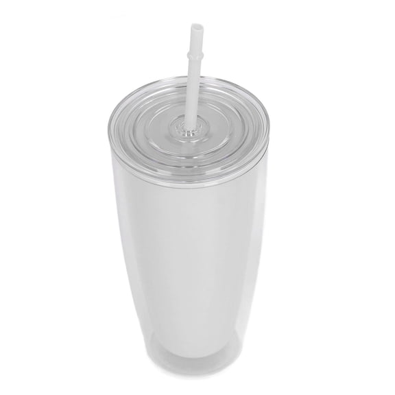 Rupoun 750ml Double‑Wall Tumbler with Lid & Straw – Wide Opening, Shatter‑Proof, BPA‑Free Water Bottle