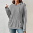 thumbnail image 4 of kamemir Hoodie Women Women's Oversize Sweatshirts Reverse Seam Long Sleeve Crewneck Jackets Casual Pullover Fall Winter Coat 2025(Grey,S), 4 of 6
