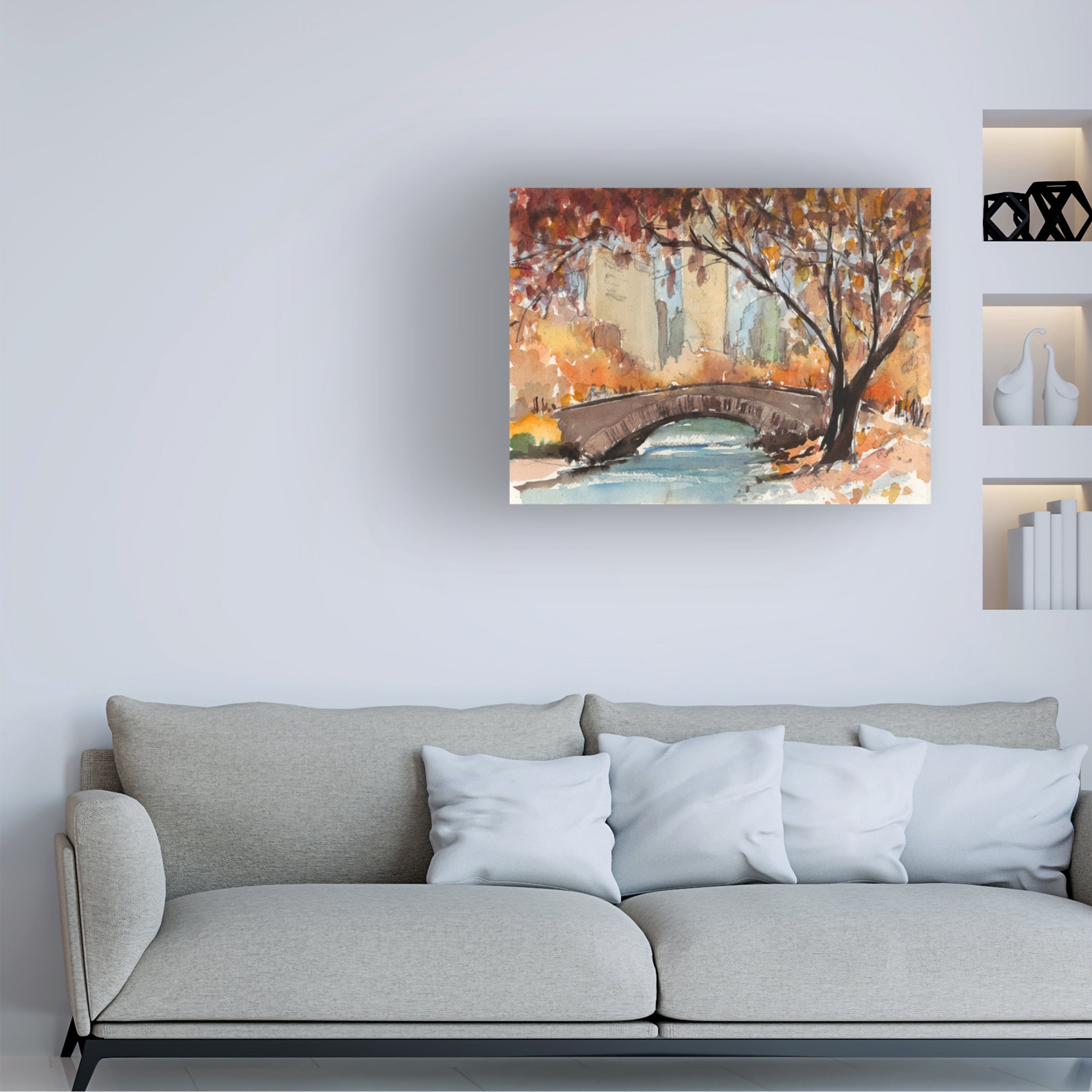 Samuel Dixon 'Autumn in New York Study I' Canvas Art