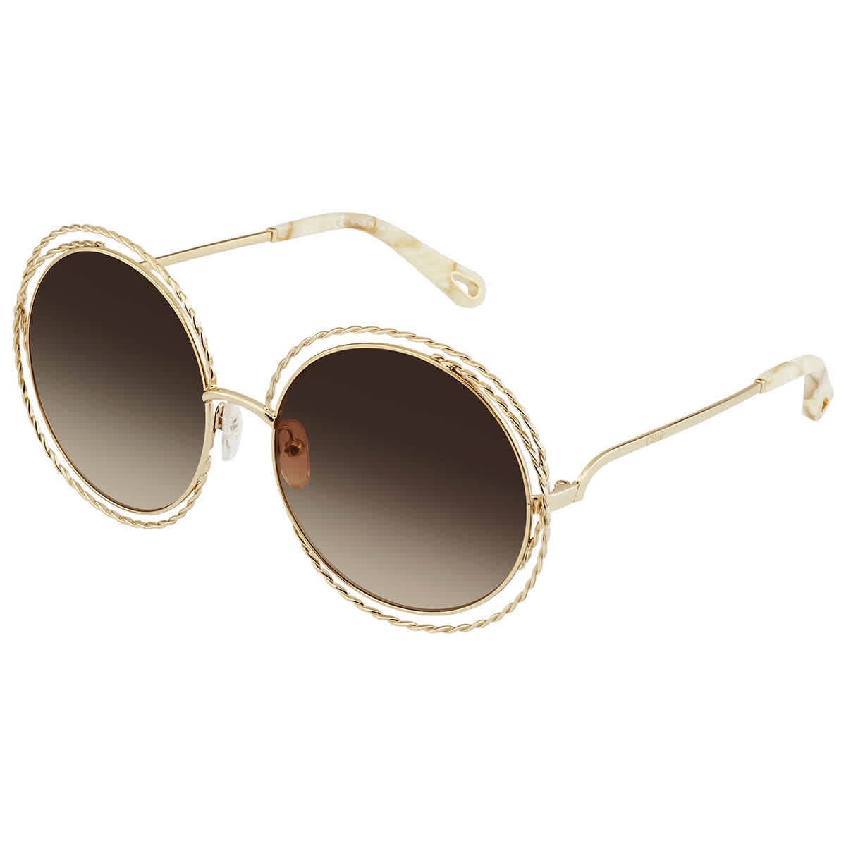 Chloe Brown Round Ladies Sunglasses CE114ST 743 58 - Walmart.com