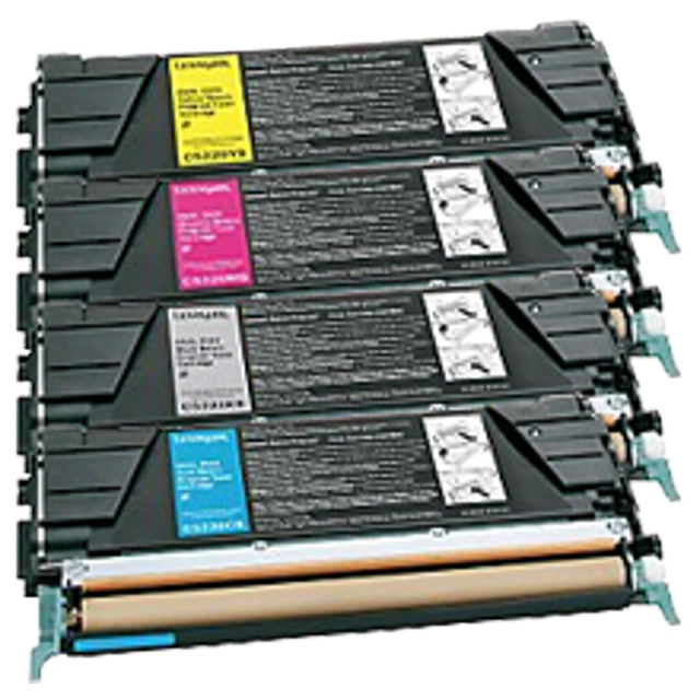 Zoomtoner Compatible LEXMARK / IBM C520 Laser Toner Cartridge Set Black Cyan Yellow Magenta
