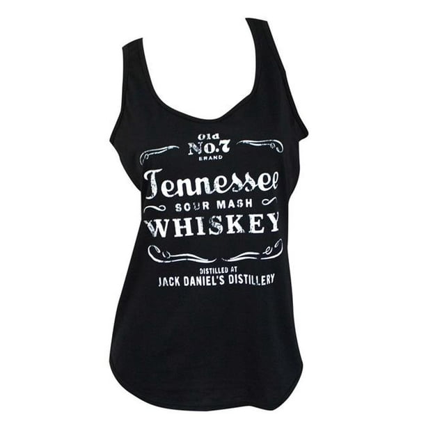 Jack Daniels 45651-M Jack Daniels Women Black Tennessee Whiskey Tank Top -  Medium 