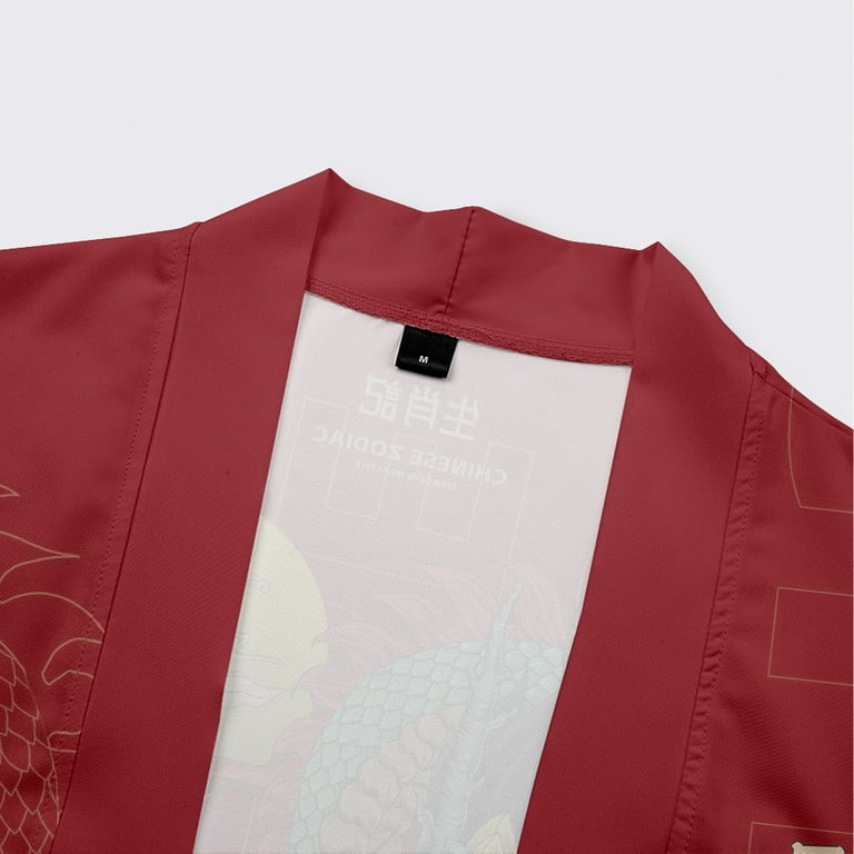 超可爱 Zodiac - Monkey Equal to Heaven Saint print Red kimono men's トップス