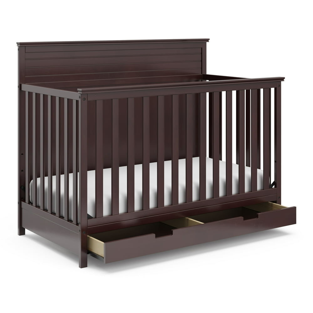 Storkcraft Homestead 4in1 Convertible Crib with Drawer, Espresso