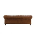 thumbnail image 5 of Pasargad Home Paris Club Top Grain Leather Cigar Finish Tufted Chesterfield Sofa, 88" W, Brown, 5 of 10