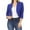Blue, variant on Tbopshirt Cardigan for Women Fashion Mid Sleeve Top Solid Color Casual Jacket Business Small Suit Women Suit Jacket Girls Zip Up Jacket