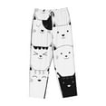 thumbnail image 4 of Kll Womens Doodle Cute Cat Print Pajama Pants Soft Pajama Bottoms For Women Cozy Lounge Pants, 4 of 9