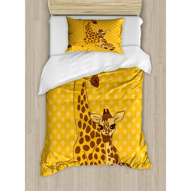 Giraffe Duvet Cover Set Twin Size, Giraffe Queen Bedding