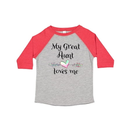 

Inktastic My Great Aunt Loves Me- Heart Gift Toddler Boy or Toddler Girl T-Shirt