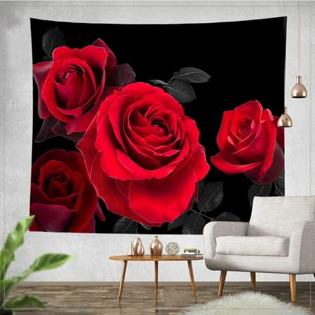 IGUOHAO Tapisserie Rose Rouge, 60x79 Pouces Tapisserie Fleur Florale  Tenture Murale Tapisserie Rouge et Noir pour Chambre Salon Décoration  Murale | Walmart Canada