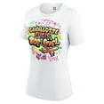 thumbnail image 2 of Women's White Charlotte Flair Top Girl Graffiti T-Shirt, 2 of 3