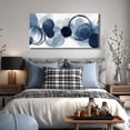 thumbnail image 5 of 40x20 Inches Blue Watercolor Circle Abstract Canvas Wall Art, Modern Indigo Circular Print Wall Decor, Minimalist Picture for Living Room Bedroom Office Home Decoration, 5 of 9